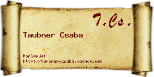 Taubner Csaba névjegykártya